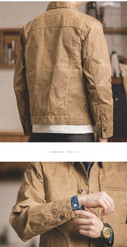 Maden Men's Vintage Waxed Canvas Jacket